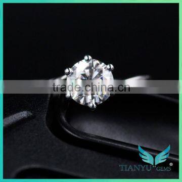 Classical Design Rings 1ct Forever One Moissanite Diamond 4h Sic Synthetic Moissanite Jewelry photo-2