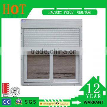 Home Use UPVC Windows Wooden Roller Shutter Manufacture Design Double Glass Window and Doors