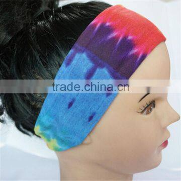 High Quality Yoga Adjustable Elastic Cotton Spandex Digital Printing Headbands photo-3
