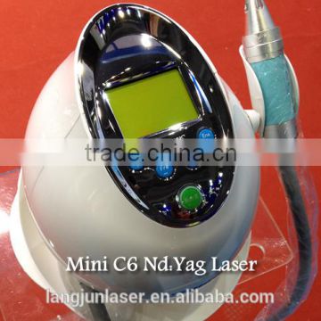 ND Yag Laser Tattoo Removal Machine Vascular Tumours Treatment Mini Q Switch ND Yag Laser MINI-C6 Tattoo Laser Removal Machine