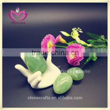 only polished natural dark green jade eggs vagina tightening kegel stone