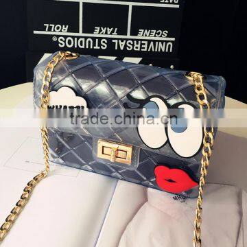 Women Lady Jelly Candy Colour Chain Bag