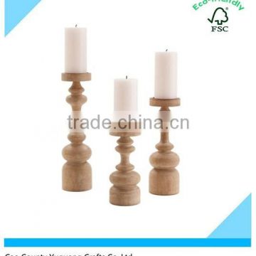 Wood Pillar Holder Wooden Candle Holder wooden candle lantern