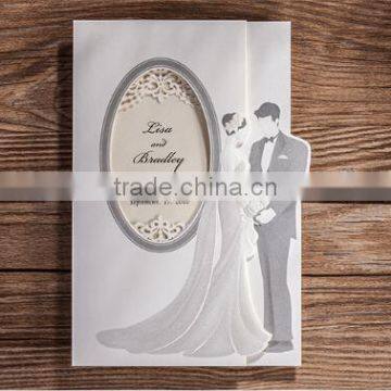 Bride and groom design wedding card