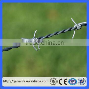 Having Stock in Guangzhou Hot Dipped Galvanized 12#14 Barbed Wire for Protecting(Guangzhou Factory)