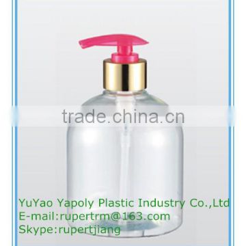 480ml Transparent PET Liquid soap dispenser sprayer bottle for hand washing