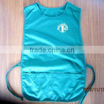 Blue Cobbler Apron With Front Pockets and Adjustable Side Ties photo-6