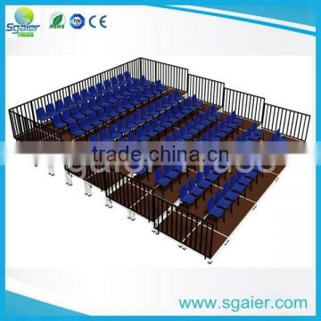 Mobile portable indoor gym aluminum stadium bleachers