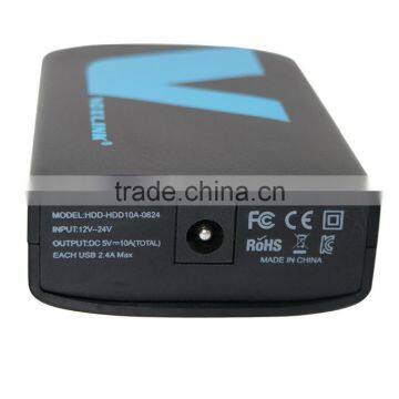 VOXLINK 5V 10A 50W 6-Port USB Car Charger Travel Intelligent Detect Charging Adapter photo-4