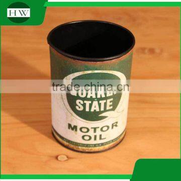 Multipurpose Tinplate Tin Retro Antique Penholder Storage Pen Container Case Box Holder photo-5