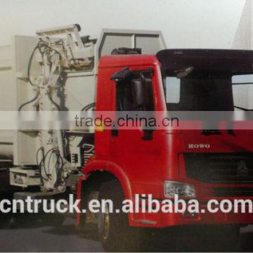 6X4 side loading sinotruck sanitation trucks refuse compactor truck