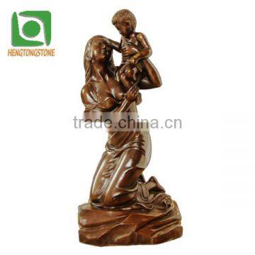 Outdoor Bronze Mother Sculpture with Baby