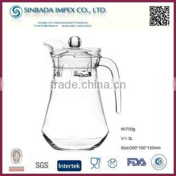 Anhui factory glassware water filter jug juice jug