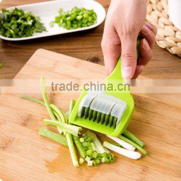 CY144 Stainless Steel Kitchen Accessories Gadgets Cooking Tools Blade Green Onion Chopper Slicer Garlic Coriander Cutter Chopper photo-2