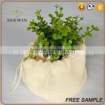 decorative colorful plastic jute flower bag garden flower pot