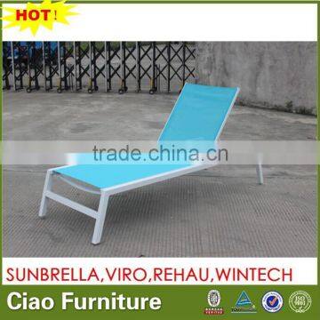 Outdoor aluminum frame recliner chair chaise lounge