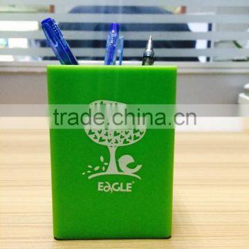 Eco-friendly Green Color Convinent Silicone Pen Container/pen Holders photo-2
