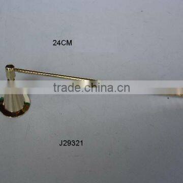 Mirror Polished Candle Snuffer Made in Brass with flat ring