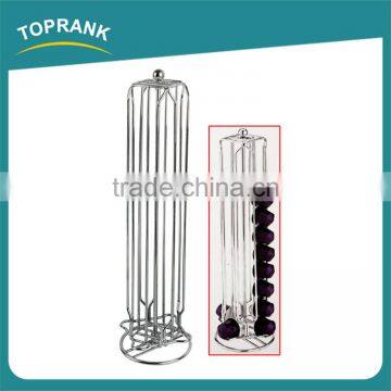 40psc Coffee Capsule Storage Rack Rotating Durable Chrome Coffee Pod Holder photo-2