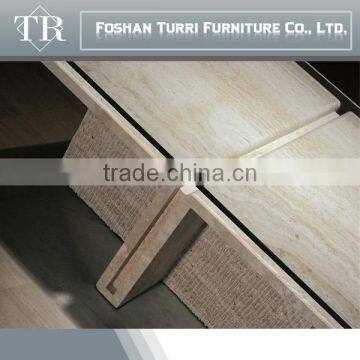 Luxury Living Room Furniture Centre Glass Coffee Table With Marble Base photo-2