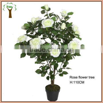 white artificial rose flowering tree