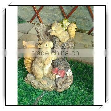 Two squirrels animal decoration mushroom