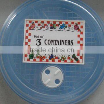 3section Microwave Round Container Plastic Lunch Box photo-2