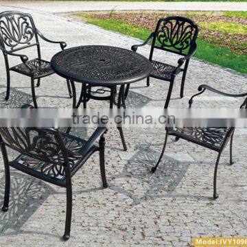 bronze metal dining chair/chair metal cast aluminum/metal frame chair with arms