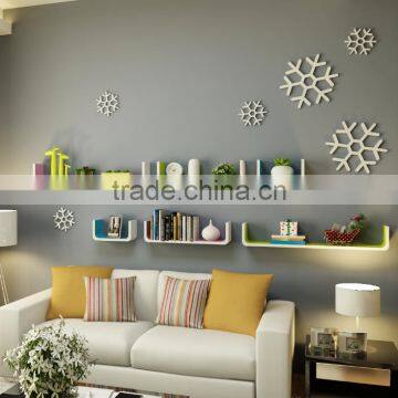Hot Sale Book Shelf Set of 3 U Shape Wood Wall Shelf DIY Home Wall Decorative Floating Wall Shelf Wholesale photo-4