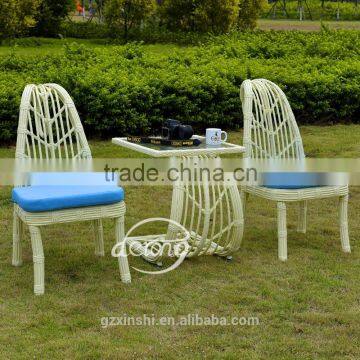 Derong leisure rattan furniture Patio dining set table and chair