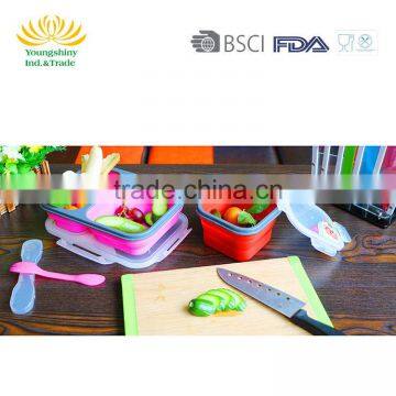 Silicone Collapsible School Lunch Box photo-6