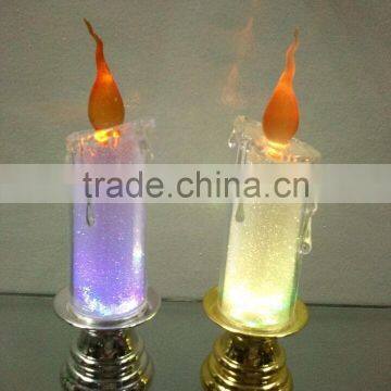 Clear Acrylic Plastic Led Christmas Pillar Candle Light Decoration photo-2