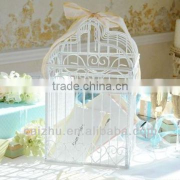 China alibaba bird cage wedding card favor invitation card box