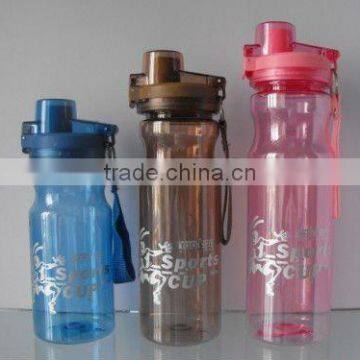 Portable Space /Plastic Transparent Water Bottles with cap