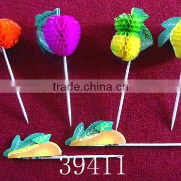 toothpicks with fruit