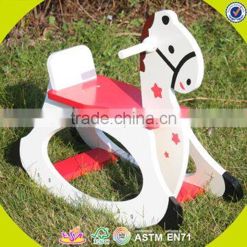 New popular wooden children rocking horse hot sale baby wooden rock horse W16D019