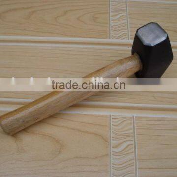 hand tools stoning hammer with wooden handle,forged hammer head