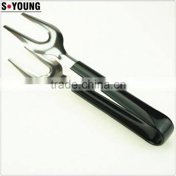 39048 Plastic Coating Stainless Steel Kitchen Tongs BBQ Grill Food salad Tongs With Forks