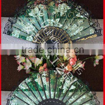 handmande rose pattern lace fan