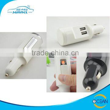 Dual USB Cell Phone Car Charger with Switch On / Off