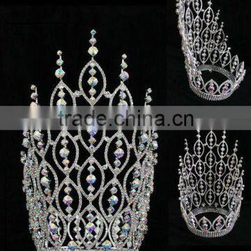 Bridal Jewelry Pageant Rhinestone Jewellery AB Crystal Crown photo-2