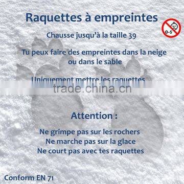 Bear Claw Print Snow Shoes Tracks Kids Bear Footprints in the Snow With Strap Kids Winter Snow Shoes Bear Tracks Snow Sand Mud photo-5