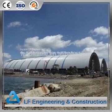 China Supplier Barrel Coal Storage Shed with Light Space Frame