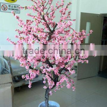 Guabgzhou manufacturers supplying high quatily simulation artificial peach blossom tree for sale