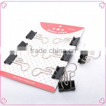 Decorative music gift designs metal binder clip set 6pcs/set