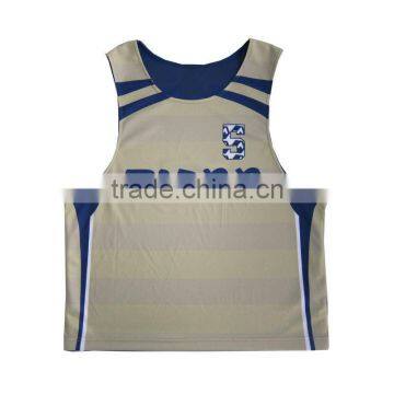 OEM Custom sublimaton polyester reversible mesh lacrosse pinnies