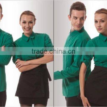 female uniform front desk short-sleeve aprons front desk short-sleeve aprons female waiter workwear hotel uniforms wholesale