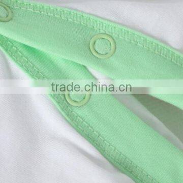 100% Cotton Short Sleeve Blank Baby Rompers Plain Baby Rompers photo-5