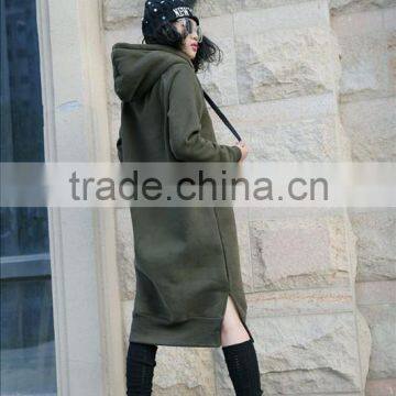 Ladies Plain Color Simple Trendy Korean Style Long Sleeve Casual Autumn Hoody Dress photo-4