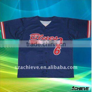 Sublimation printed pullover baseball shirts